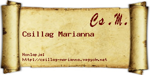 Csillag Marianna névjegykártya