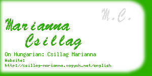 marianna csillag business card